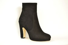WOMENS 35 BLACK SUEDE GENUINE