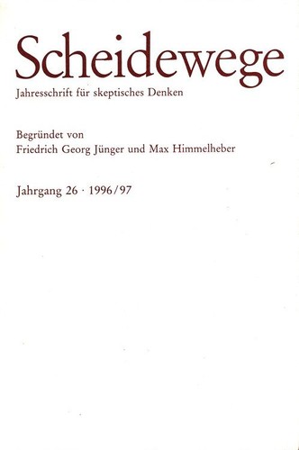 Scheidewege jahrgang - scheidewege, 26