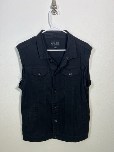 Rude gilet denim nero uomo - rude, m