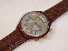 SWATCH Chrono Scf100 Romain 1995 COME NUOVO-MAI INDOSSATO-F24