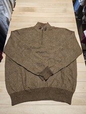 MAGLIONE PULLOVER UOMO 100% PURO CASHMERE LORO PIANA 50 KASMIR CACHEMIRE MARRONE