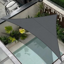 Vela triangolare tenda ombreggiante telo sole giardino parasole 5x5x7m grig