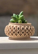 Vasetti per piantine grasse in PLA effetto legno - Stampa 3D