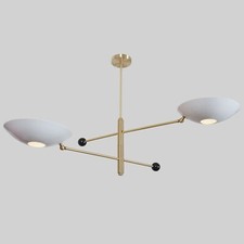 Lampadario moderno in ottone a