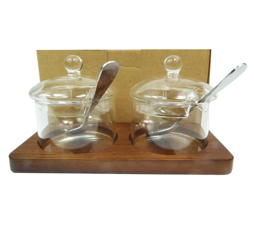 Set barattoli base legno 10 - set,