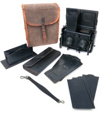Ernemann Stereo Ernoflex 45x107mm plate strut folding stereo camera SRL - KIT