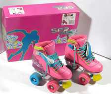 PRL) PATTINI A ROTELLE BAMBINE SFR VISION PINK ROLLER SKATES SIZE UK12J EU 30.5