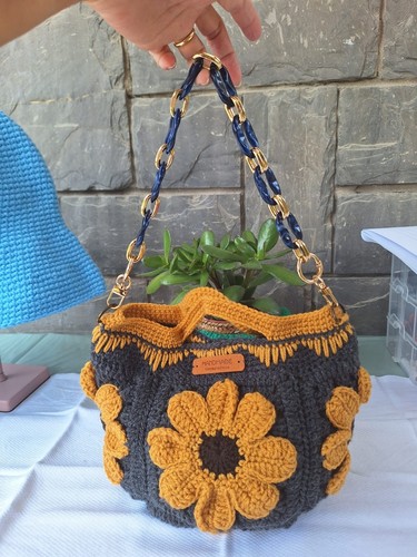 Borsa fatta mano uncinetto - borsa,