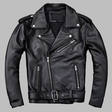 Giacca Moto Uomo Nera Vera