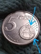 Moneta da 5 Cent Belgio 2017 con Eccesso di Conio esternamente il GLOBO