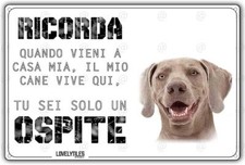Cartello cane Weimaraner IL