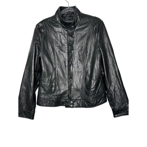 Giacca pelle rivetto nero