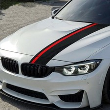 Striscia adesiva 5D auto rally corsa cappuccio anteriore fibra di carbonio decalcomania accessori