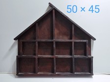 Bacheca vintage 50 x 45 cm espositore in legno a forma di casetta da appendere