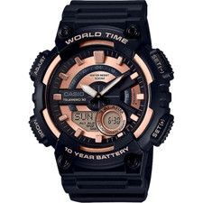 CASIO AEQ-110W-1A3VDF OROLOGIO UOMO DIGITALE NERO ROSE' 50mm SOTTOCOSTO