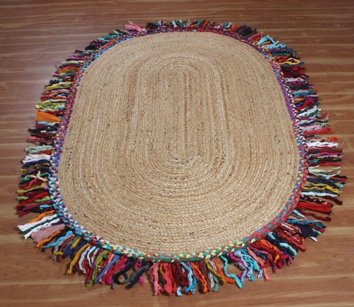 Tappeto ovale juta - tappeto, cotone