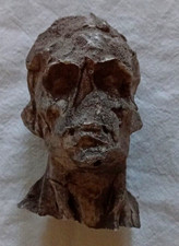 Testa di uomo senza naso Calco in gesso 13hx8 cm