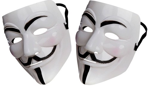 Maschera anonima bianca - x,