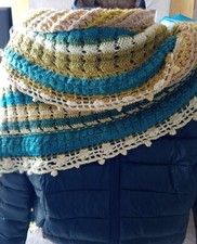 shawl handmade - scialle - 100% lana merino - filato Shoppel Zauberball 100