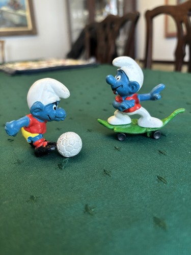 Figurine super puffo peyo - super,