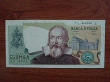 Italia Banconota Da 2000 Lire Galileo