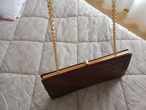 Pochette vintage pitonata con - vintage,