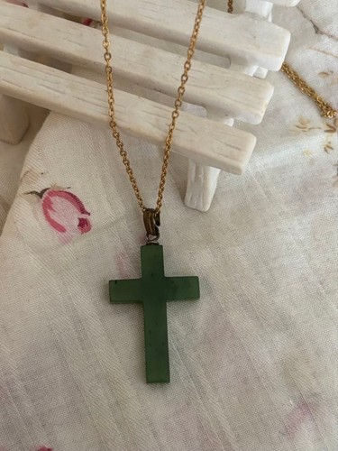 Collana con croce giada - croce,