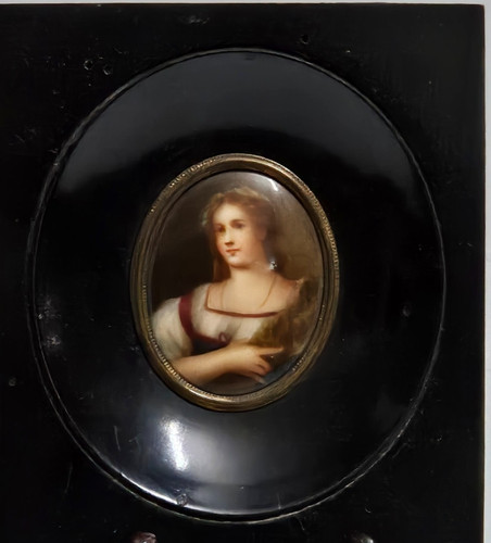 Miniatura antica dipinto olio - antica,