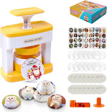 Macchina per Badge, Kit Bottoni 55Mm Fai Da Te per Bambini Con 48 Accessori- Mac