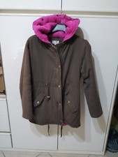 Giacca Parka Cappotto Bambina Verde Fucsia Cappuccio 13 Anni