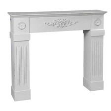 CORNICE PER CAMINETTO 110 X 23 X 94 CM IN COLORE BIANCO