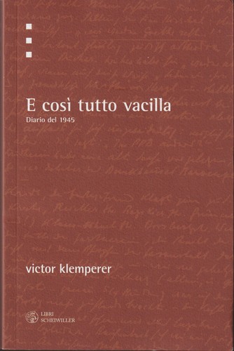 Victor klemperer così - klemperer., e