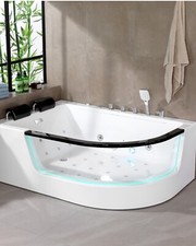 Vasca Idromassaggio Angolare cm 170x120 con comandi a sinistra e poggiatesta