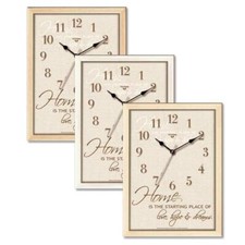 Orologio da Parete in legno rettangolare 27 x 37 cm 3 Colori