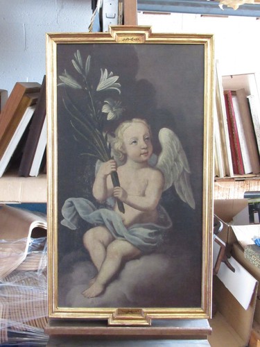 Antico quadro olio - , tela