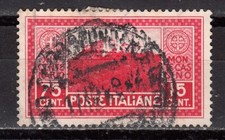 A-10113- 1929 REGNO Montecassino  Sass. n°265 usato 75+15 c. rosso