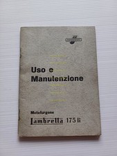 Innocenti Lambretta Li 175 motocarro 1959 manuale uso manutenzione originale