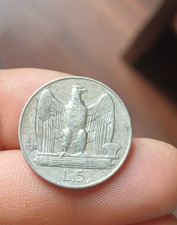 REGNO D ITALIA MONETA 5 LIRE 1928 BB VITTORIO EMANUELE III AQUILOTTO
