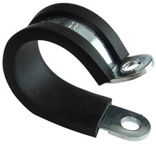 AERZETIX Set di 5 fascette in acciaio rivestite con gomma per i tubi cavo filo