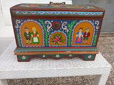 Cassapanca o Baule Tirolese Dipinto datato 1903