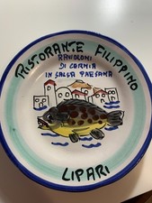 Piatto vintage Vietri 1992 in ceramica dipinta a mano – 24 cm