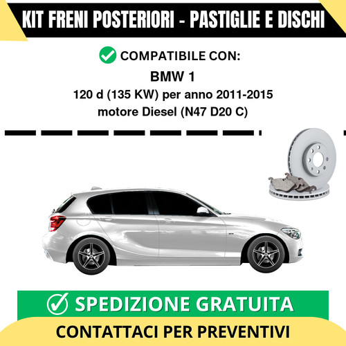Kit freni posteriori per - kit, bmw