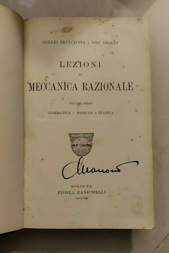 Levi civita amaldi lezioni - lezioni, di