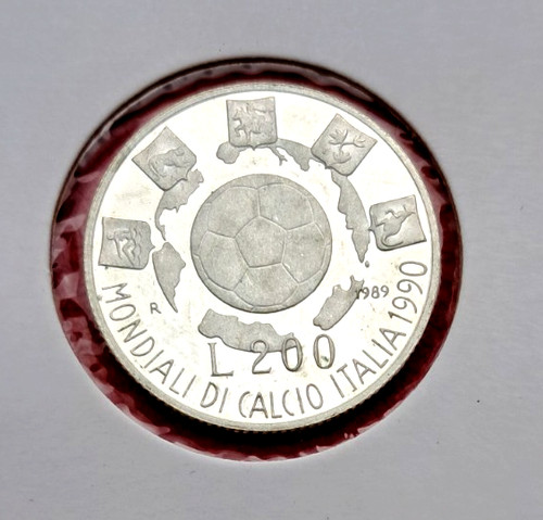 Moneta argento 200 lire - lire, 1989