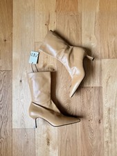Stivaletti zara cammello pelle - stivaletti,