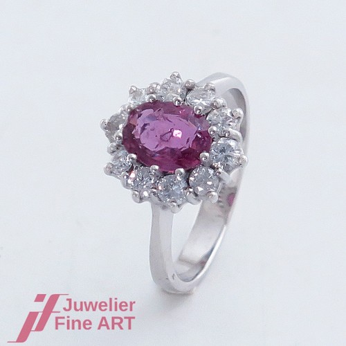 Anello con rubino e 10 - anello,