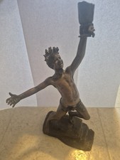 Antico Bacco ubriaco in bronzo