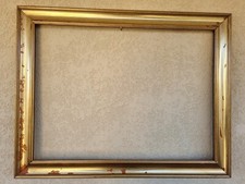 Grande cornice in legno Dorato con bruciature 91x71 per tele 78,5 x 58,5