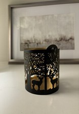 Portacandele votivo renna nero