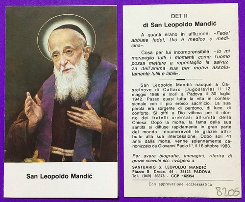 Santino holy card - santino, san